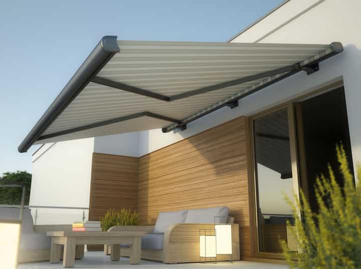 Convenient retracable awning for outdoor space in Durham, NC.